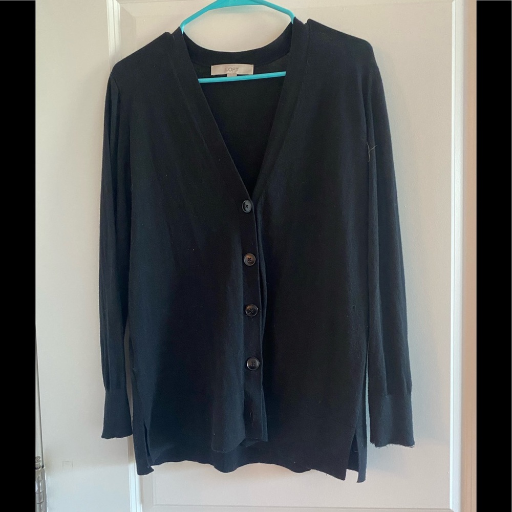 Ann Taylor LOFT black cardigan